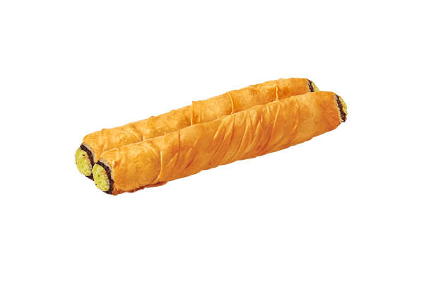 Rollo doble con patatas, aceituna e hierbas