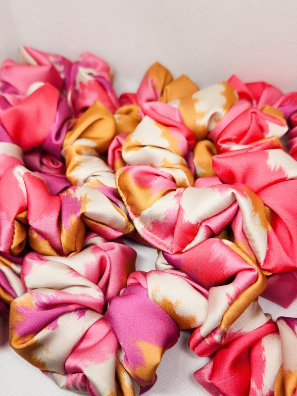 Stained Blossom Scrunchie