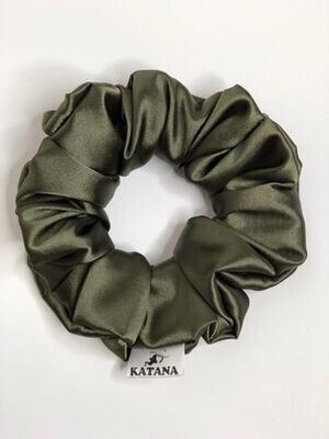 Olive Green Scrunchie (Satin)