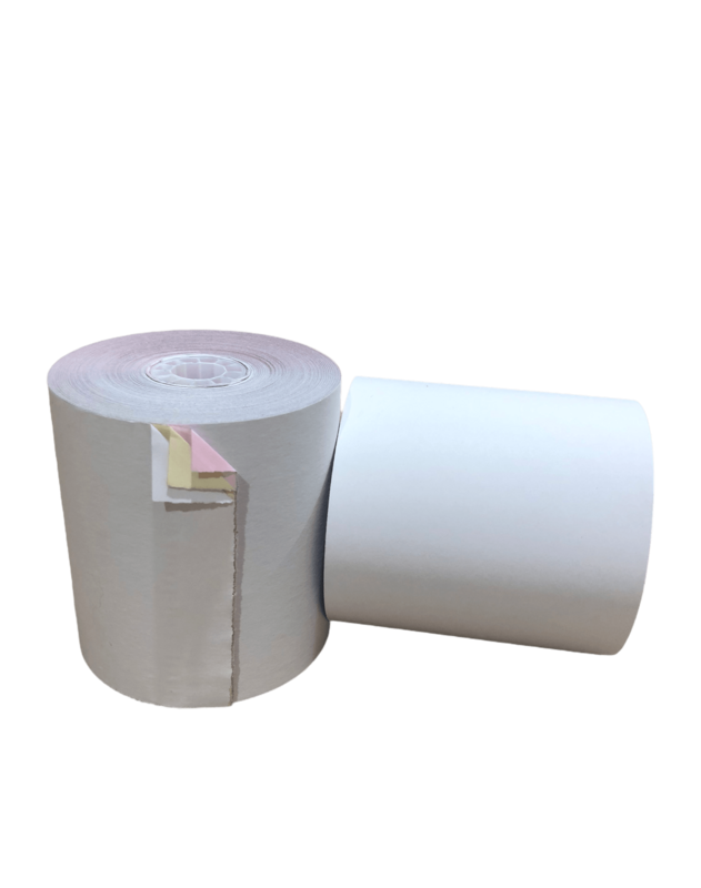 Kitchen Printer Paper: 3" 3 ply  (white/yellow/pink, 50 Pack)