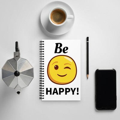 Spiral Notebook With Happy Face