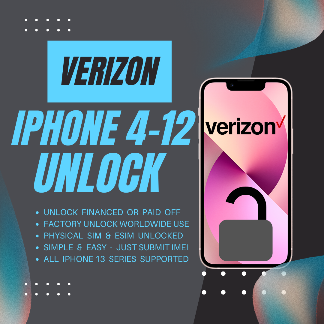 Verizon iPhone 4-12 Series Network Unlock