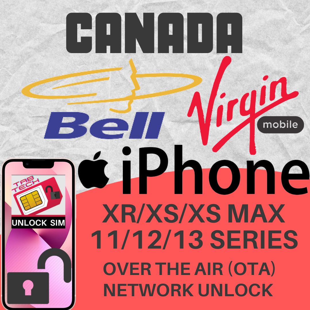 Canada Bell/Virgin iPhone XR - 13 Series Network Unlock