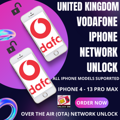 UK VodaFone All iPhone Series Network Unlock