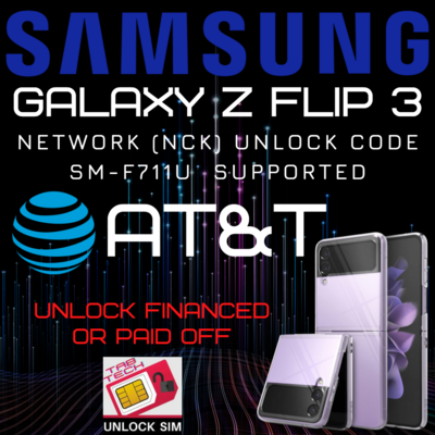AT&T Samsung Galaxy Flip 3 Unlock Code