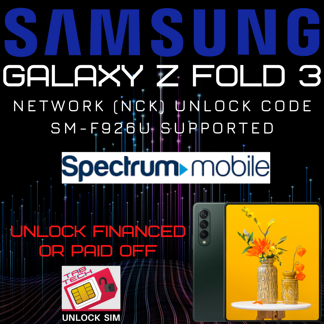 Spectrum Samsung Galaxy Fold 3 Unlock Code