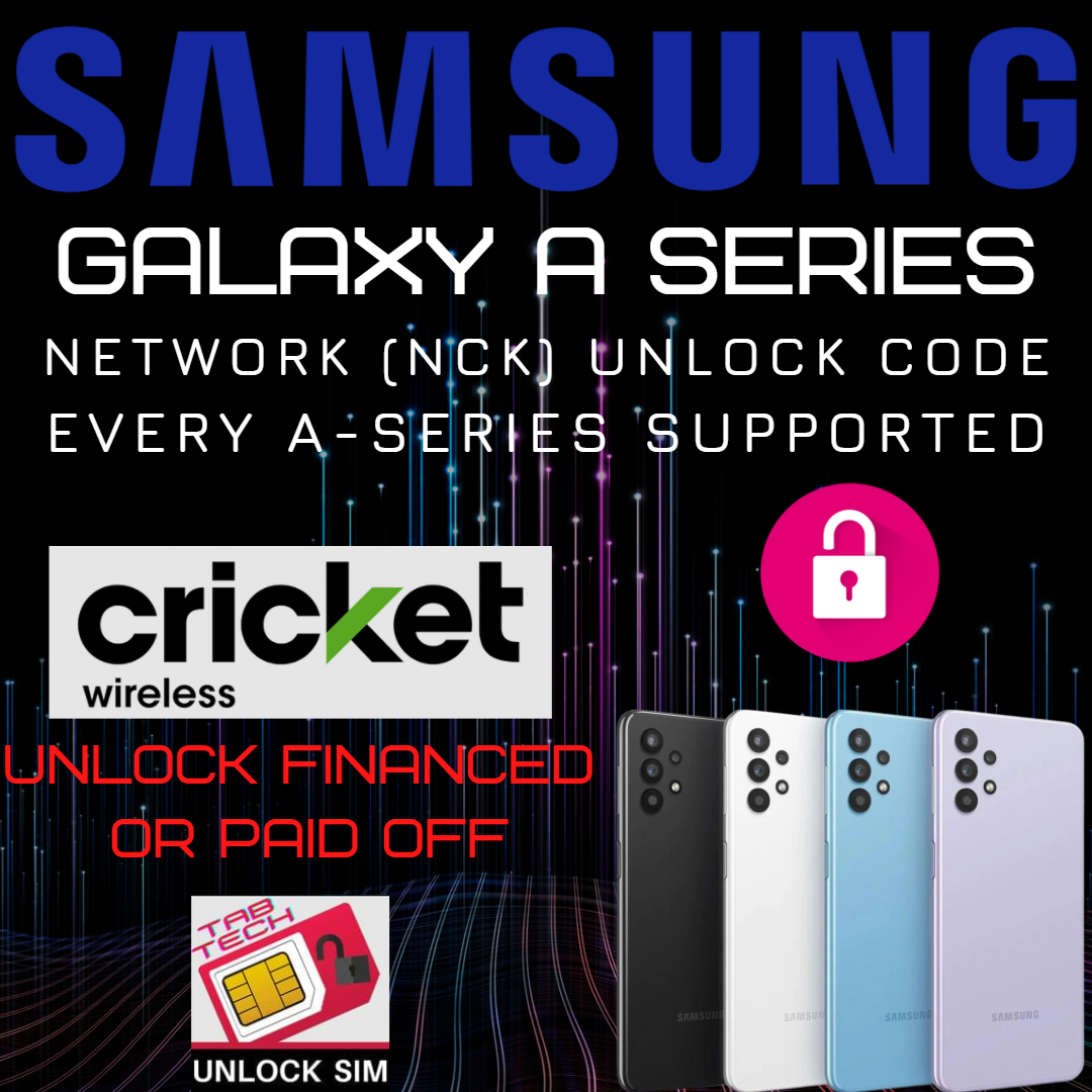 Cricket Samsung Galaxy A Series Unlock Code