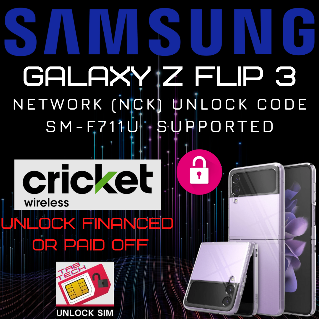 Cricket Samsung Galaxy Flip 3 Unlock Code