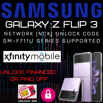 Xfinity Samsung Galaxy Flip 3 Unlock Code