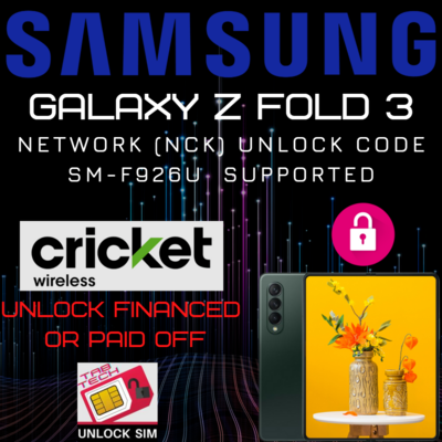 Cricket Samsung Galaxy Fold 3 Unlock Code