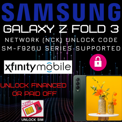 Xfinity Samsung Galaxy Fold 3 Unlock Code