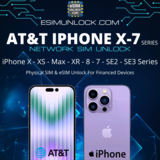 AT&amp;T iPhone 4 - X + SE2 Series Network Sim Unlock