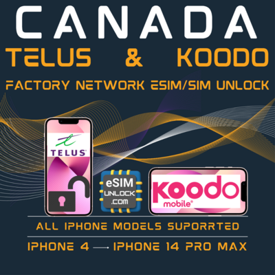 Canada Telus Koodo All iPhone Series Network Unlock