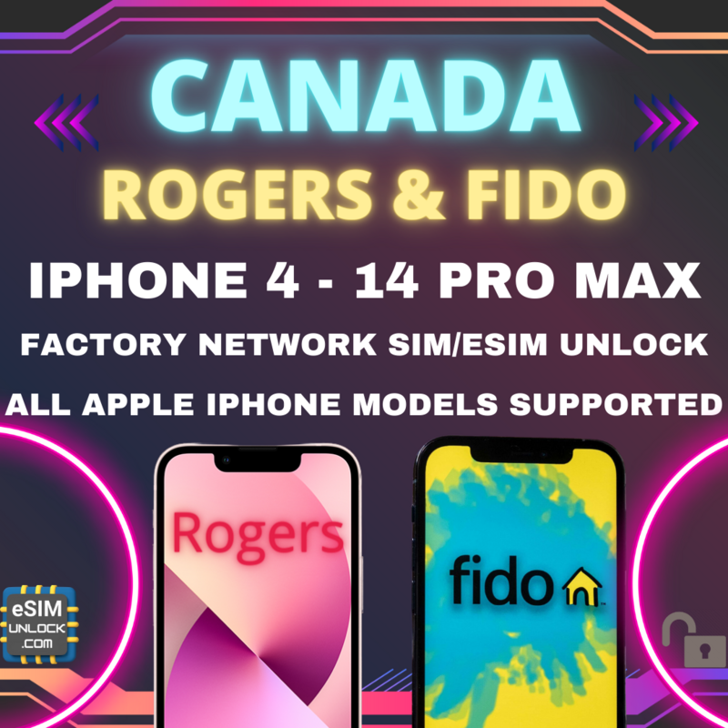 Canada Rogers Fido All iPhone Series Network Unlock
