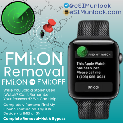 FMI Removal Apple Watch Series 4 via S/N