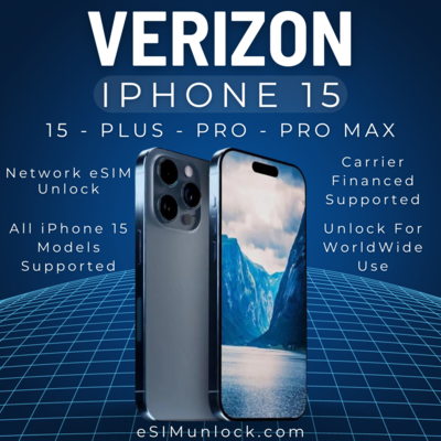 Verizon iPhone 15 Series Network eSIM Unlock