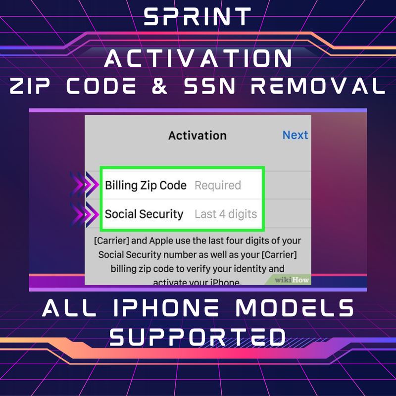 Zip Code &amp; SSN Activation Lock Removal SPRINT