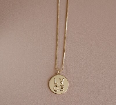 Love Collar (Enchape de oro) 45cm.