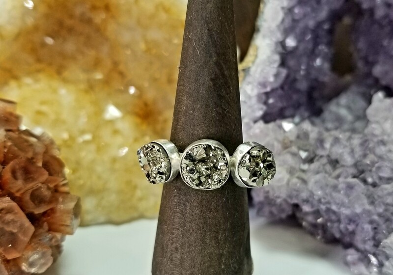 Multi Stone Pyrite Ring