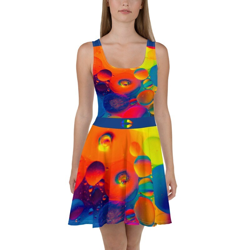 LGBT Rainbow Printed Skater Dress. Pride Dress. LGBT Dress.