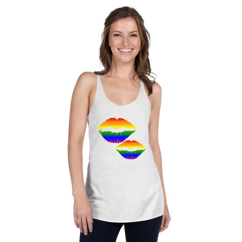 LGBTQ Women&#39;s Racerback Tank. LGBT Gift. Pride Printed Tank. Pride Gift.