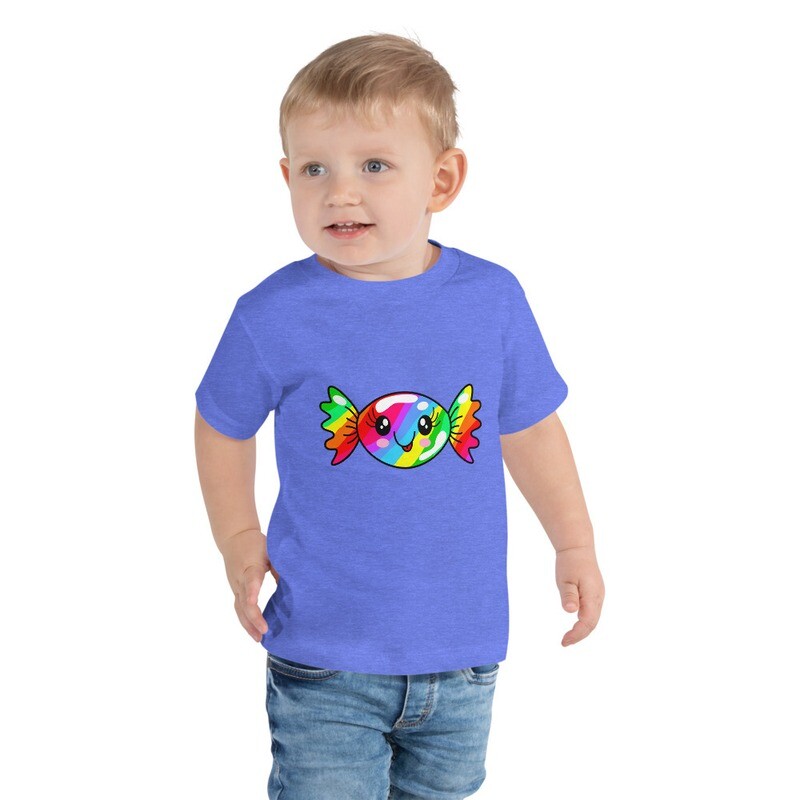 Rainbow Printed Short Sleeve Tee for Kids. T-shirt for Kids.