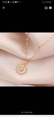 Sunflower Charm Necklace Choker