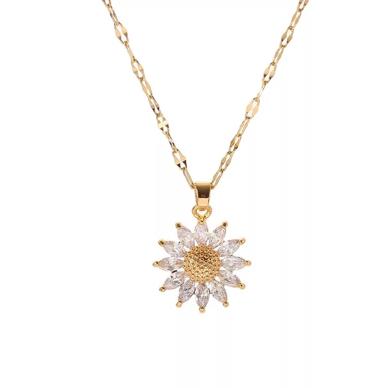 Sunflower Charm Necklace Choker