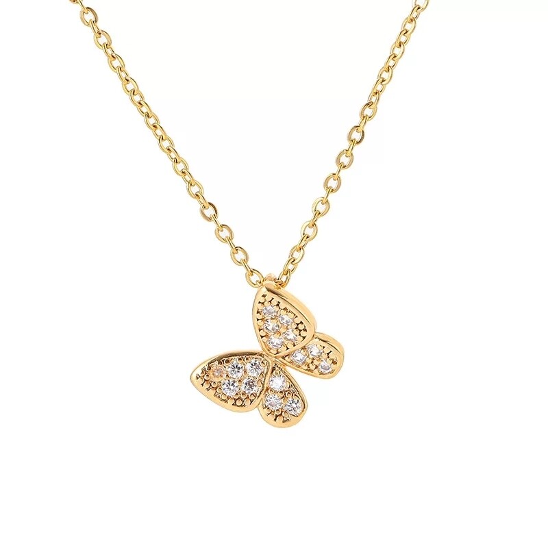18kt Gold Plated Butterfly Necklace Choker
