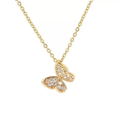 18kt Gold Plated Butterfly Necklace Choker