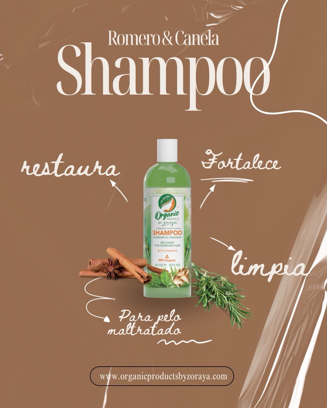 Shampoo de Romero y Canela