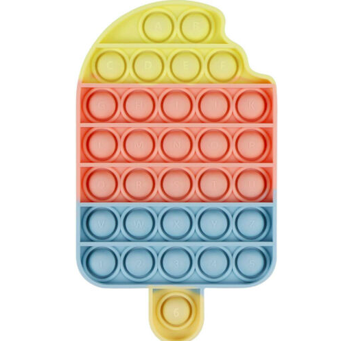 Ice cream push bubble silicone sensory fidget toy stress reliever autism anxiety