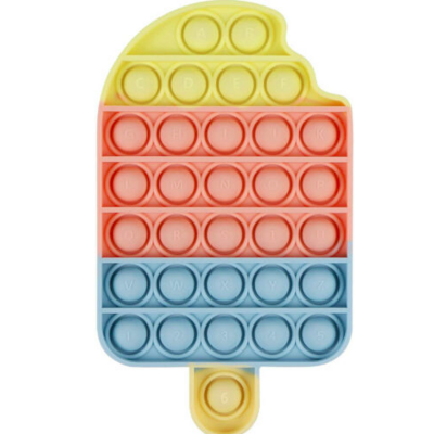 Ice cream push bubble silicone sensory fidget toy stress reliever autism anxiety