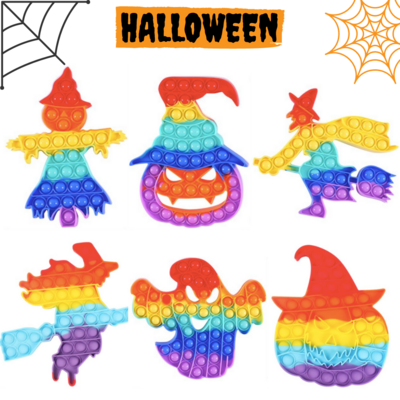 Halloween Popit Fidget Push Bubble Toys Gift For Kids