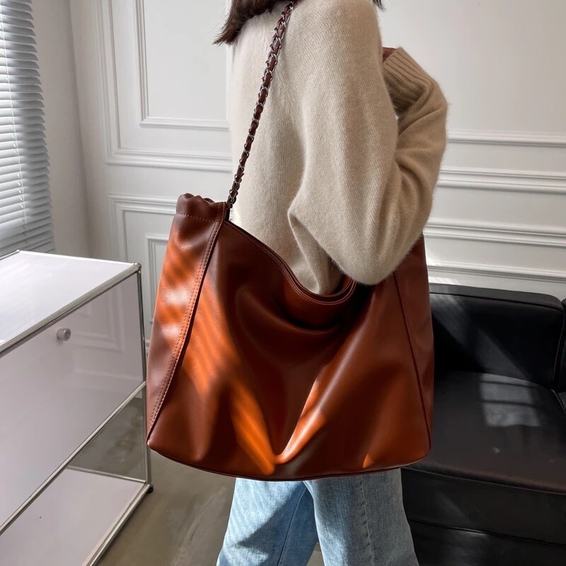The ''Elena'' Leather Tote Handbag