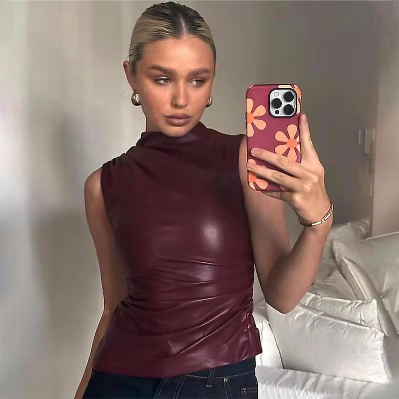 anouk leather top