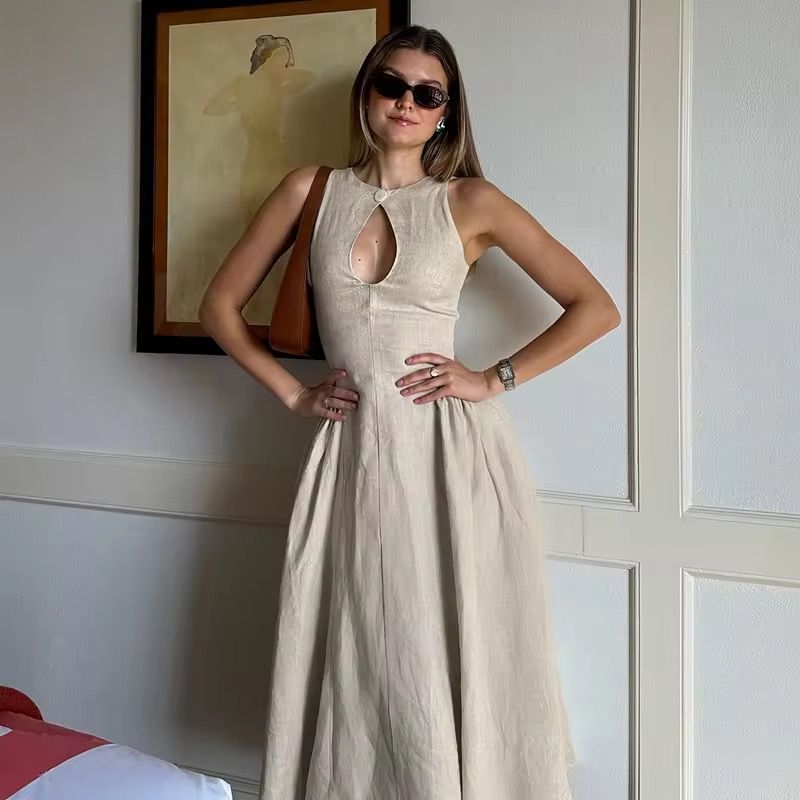 mael khaki dress