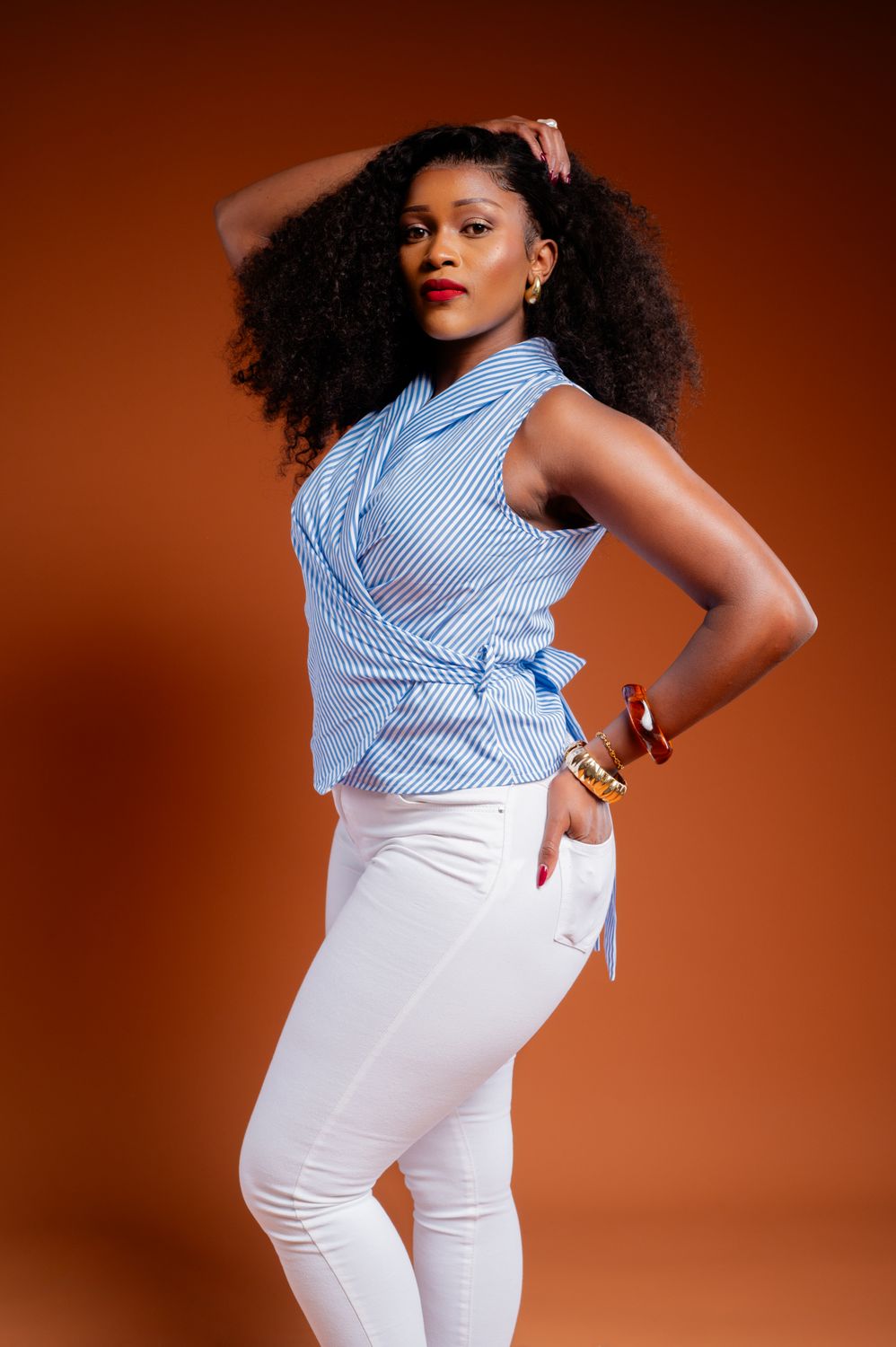 The Moon Stripped Top