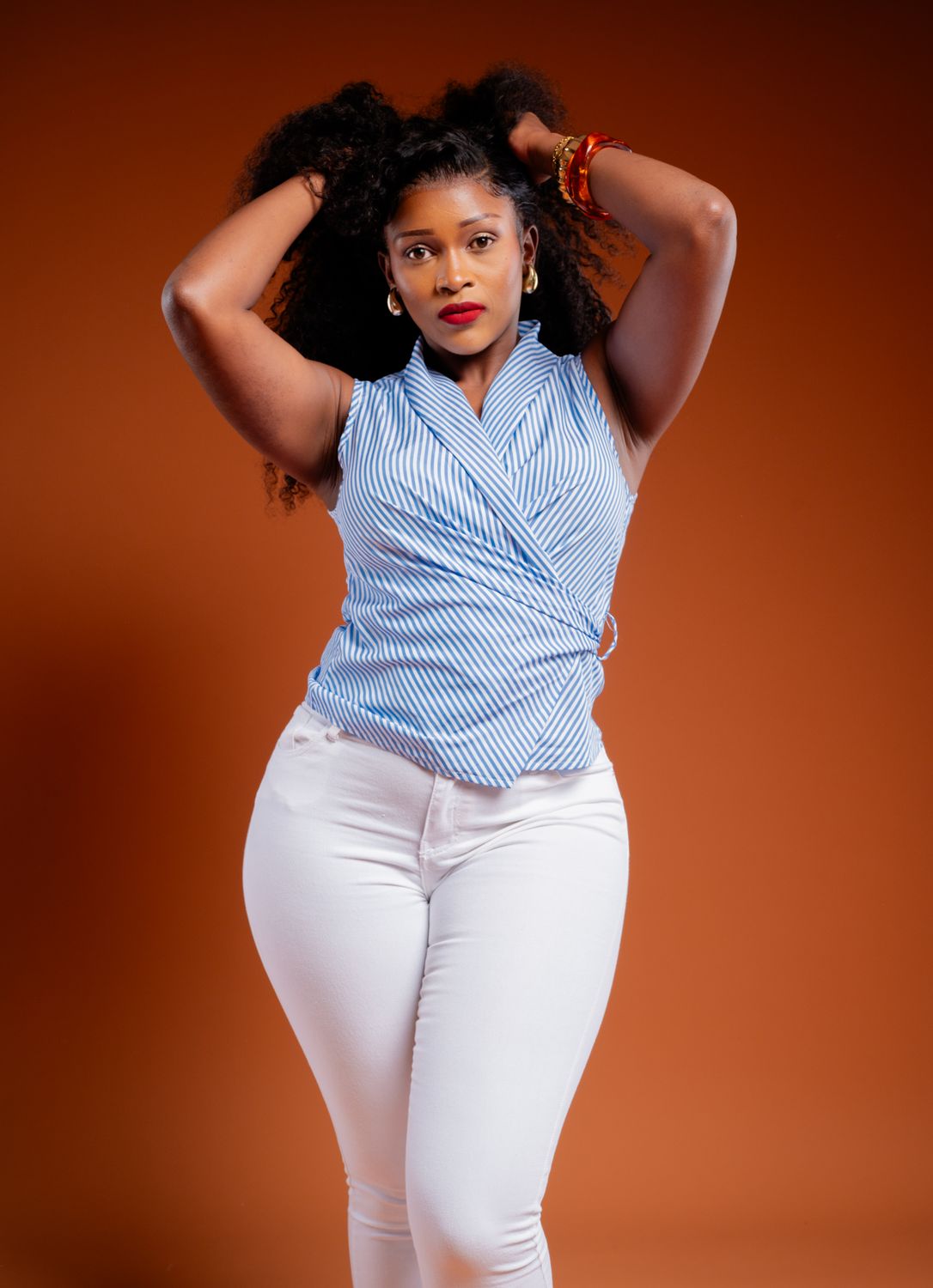 The Moon Stripped Top