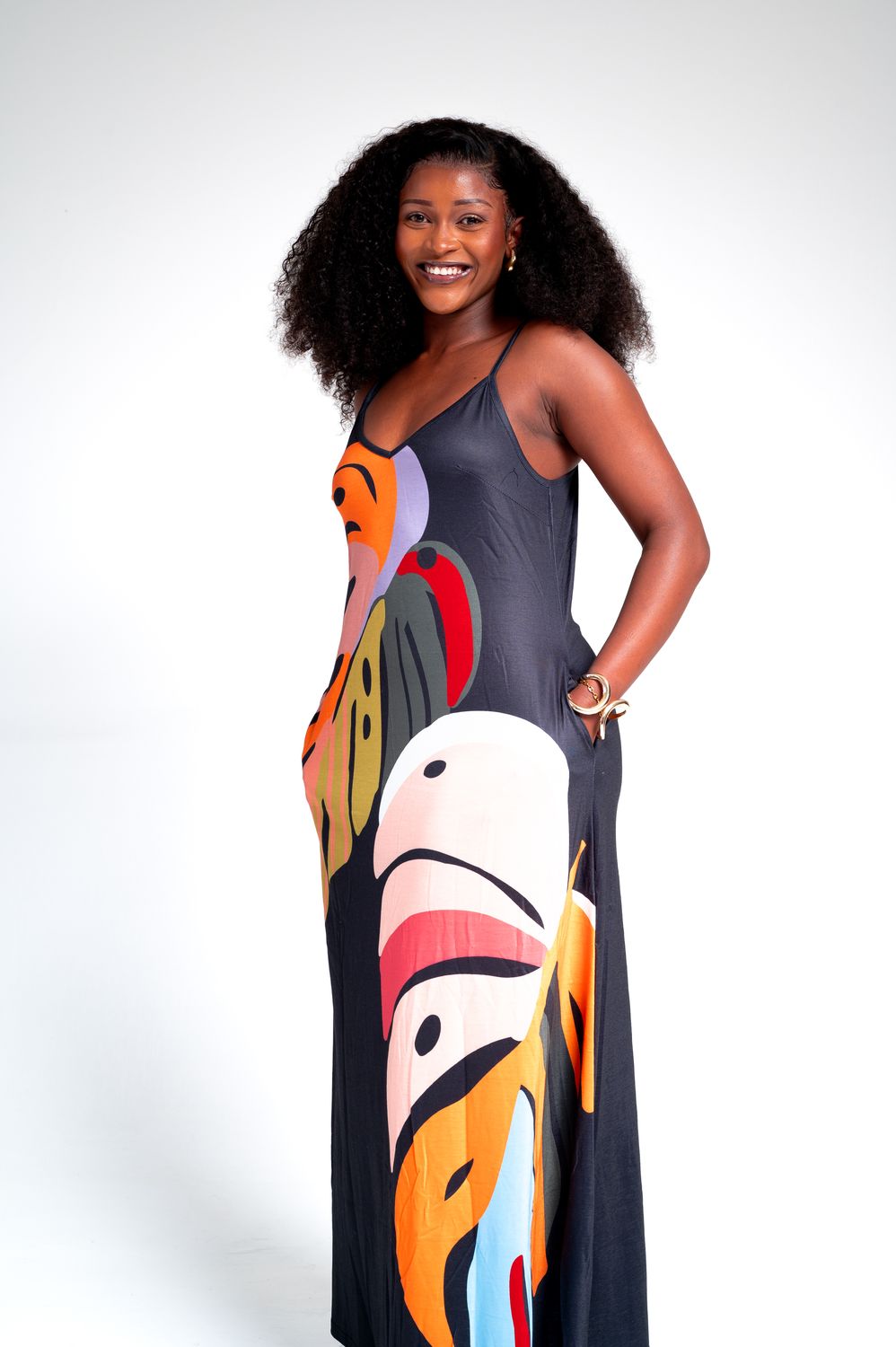 Naila Print Maxi Dress