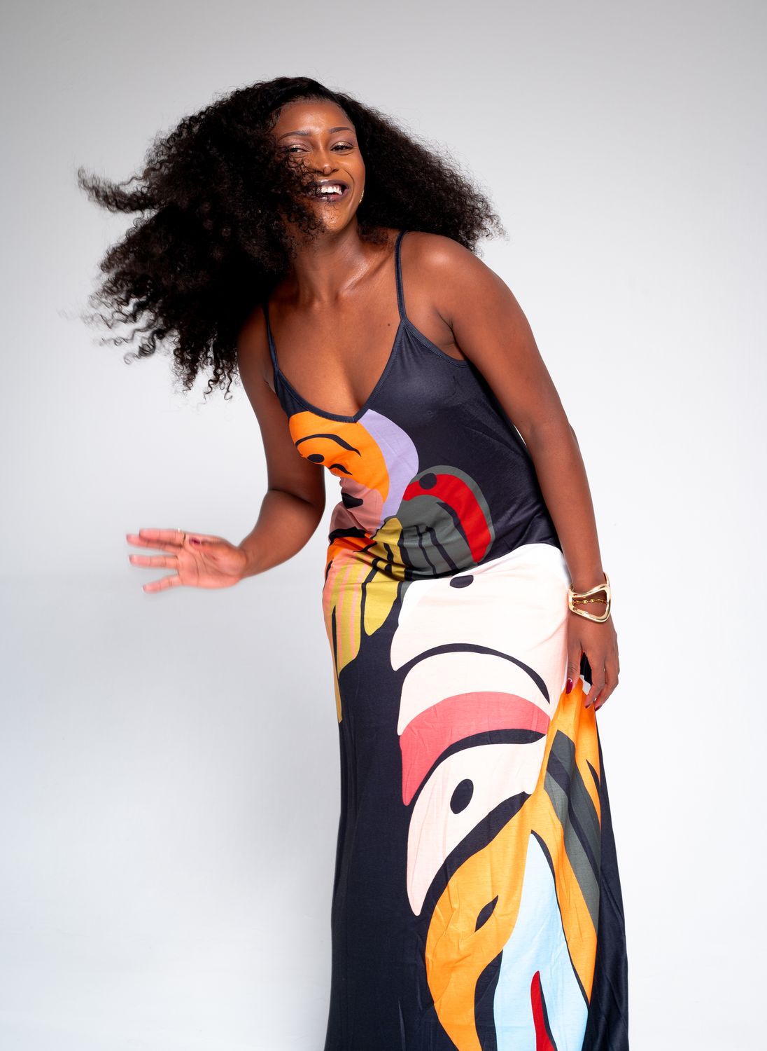 Naila Print Maxi Dress