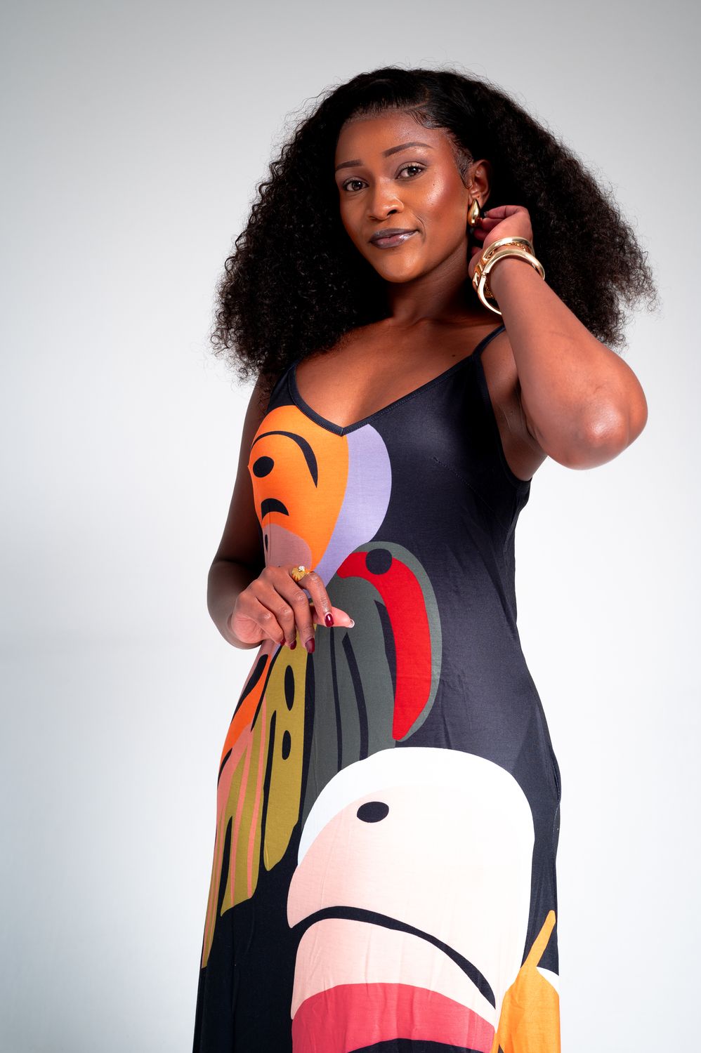 Naila Print Maxi Dress