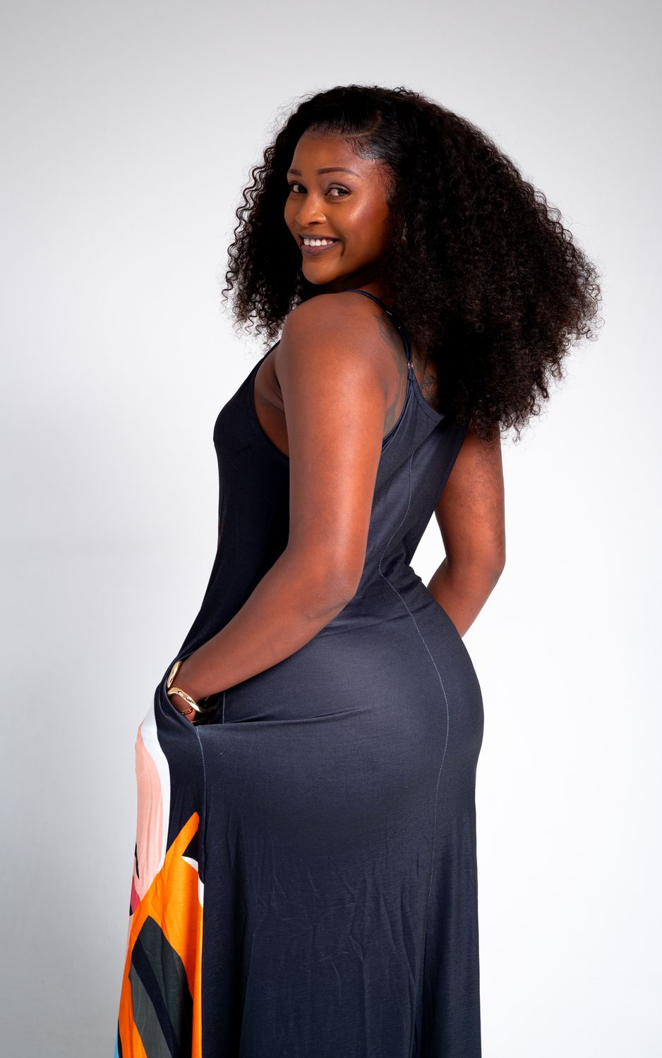 Naila Print Maxi Dress