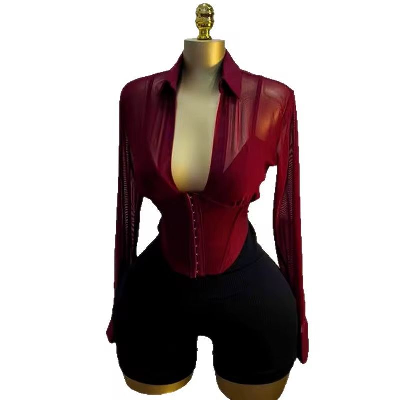 The Burgundy top