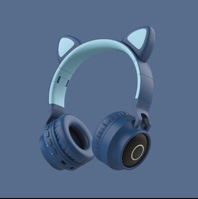 LED Light Cat Ear Headphones Wireless Bluetooth 5.0 Headset