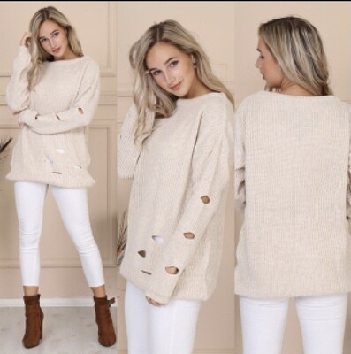 Women’s Crewneck Pullover Sweater casual oversized tops