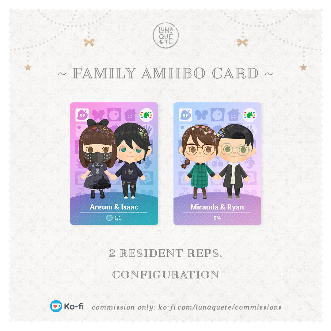 Family Amiibo Card Commission + Physical Card (read description first)