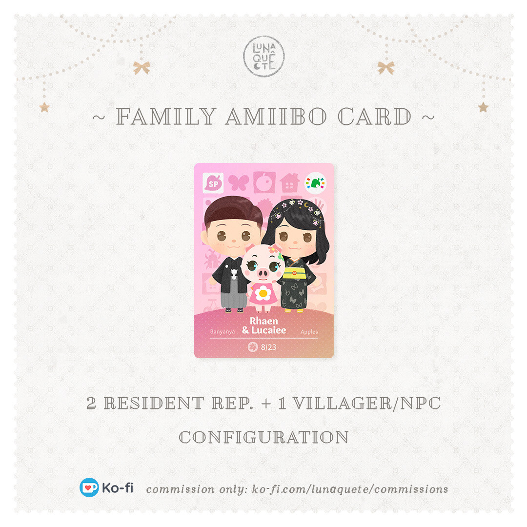 Family Amiibo Card Commission + Physical Card (read description first)