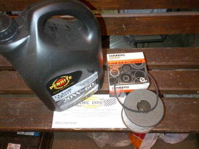 TR5 TR6 PENRITE ENGINE OIL + FILTER 20/60 4.55 LITRES + GFE131 PAPER FILTER