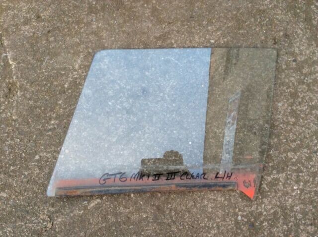 TRIUMPH GT6 L/H DOOR DROP GLASS CLEAR USED CHIC DOIG SCOTLAND PART NO 810041